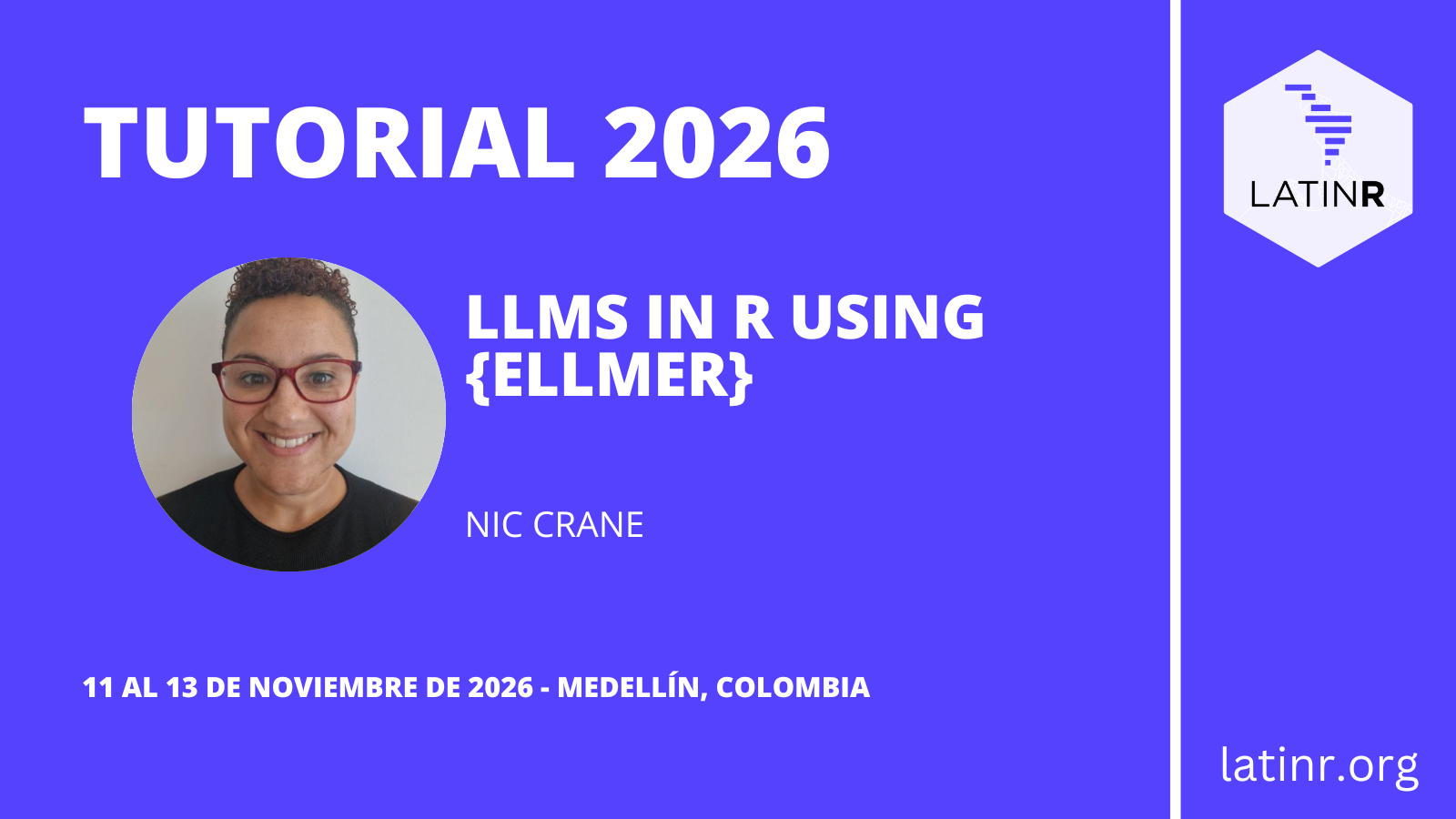 Flyer for the tutorial LLMs in R using ellmer