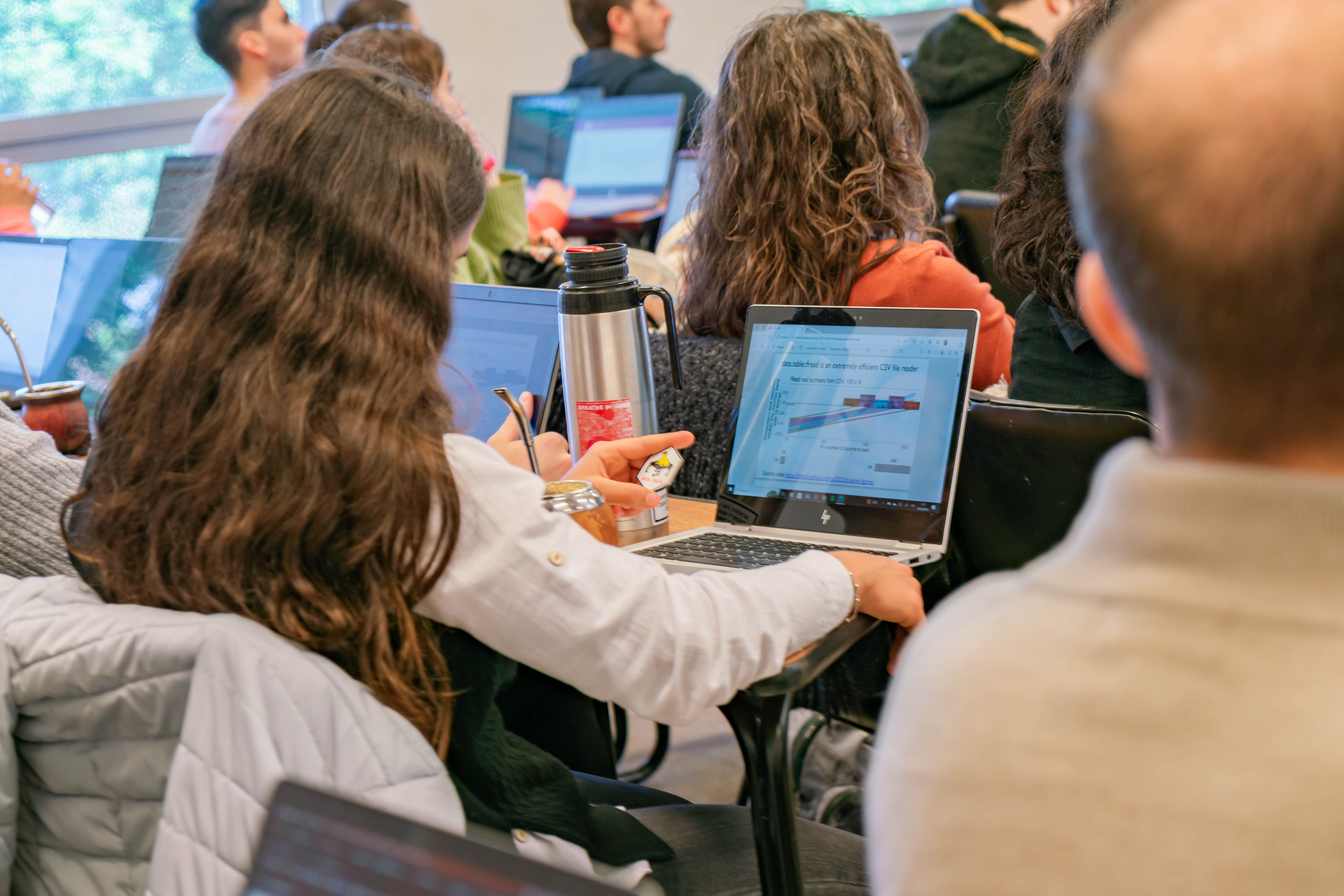 Person participating in a tutorial at LatinR